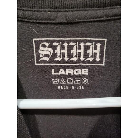 SHHH Brand "Money Is Always On My Mind" Black Skull Design LARGE T-Shirt - Picture 4 of 4